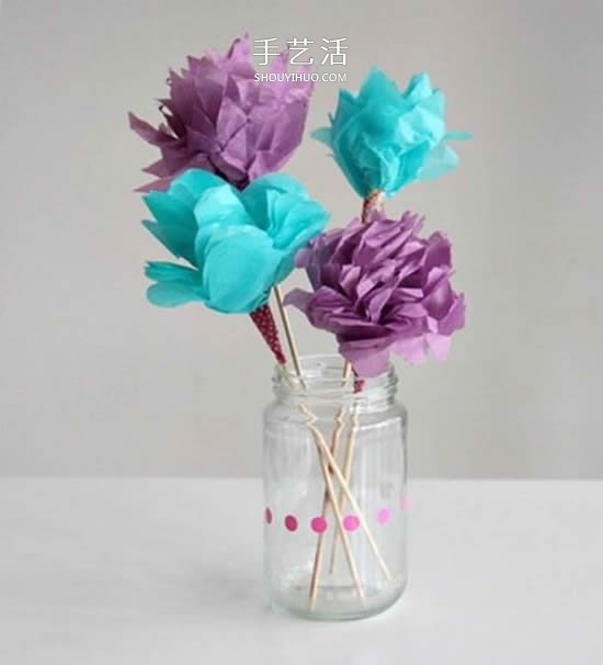 簡單的絹紙花手工制作圖解教程 -  rpnrmr.com