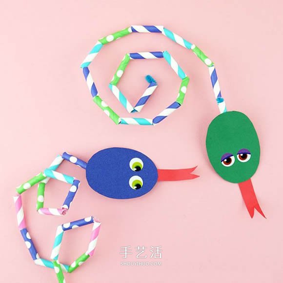幼兒園手工制作吸管小蛇的簡單教程 -  rpnrmr.com