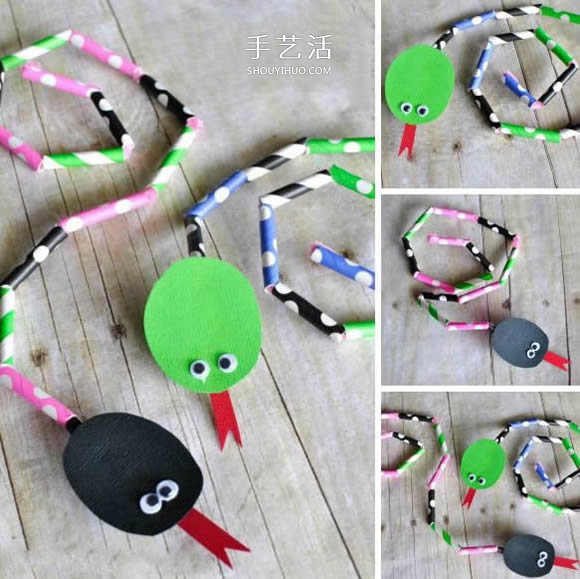 幼兒園手工制作吸管小蛇的簡單教程 -  rpnrmr.com