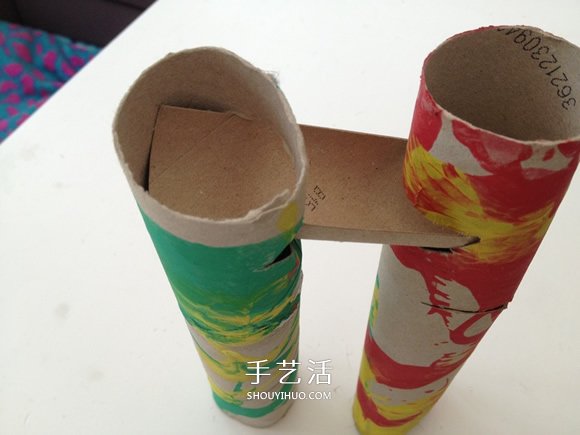 卷紙筒手工制作滾彈珠玩具的教程 -  rpnrmr.com