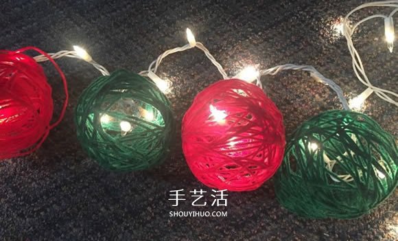 毛線手工制作圣誕燈飾的方法教程 -  rpnrmr.com