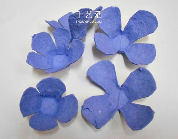 雞蛋托手工制作玫瑰花燈的圖解教程 -  rpnrmr.com