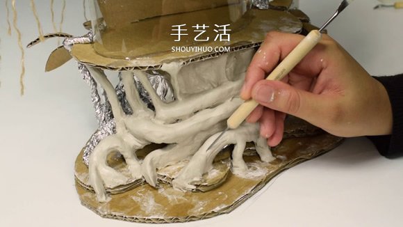 利用廢棄回收材料DIY童話樹屋燈的教程 -  rpnrmr.com