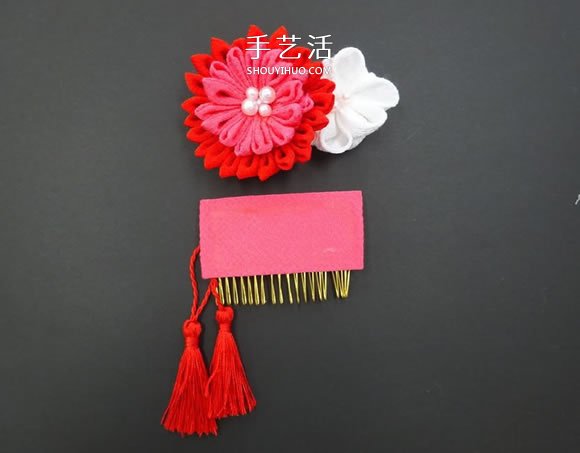 和風(fēng)花朵發(fā)梳的制作教程圖解 -  rpnrmr.com