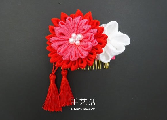 和風(fēng)花朵發(fā)梳的制作教程圖解 -  rpnrmr.com