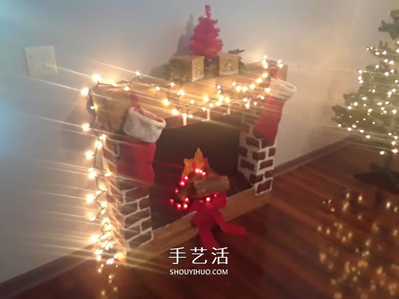 自制圣誕節(jié)人造壁爐的方法教程 -  rpnrmr.com