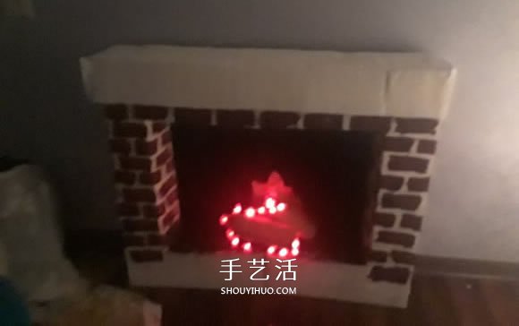 自制圣誕節(jié)人造壁爐的方法教程 -  rpnrmr.com