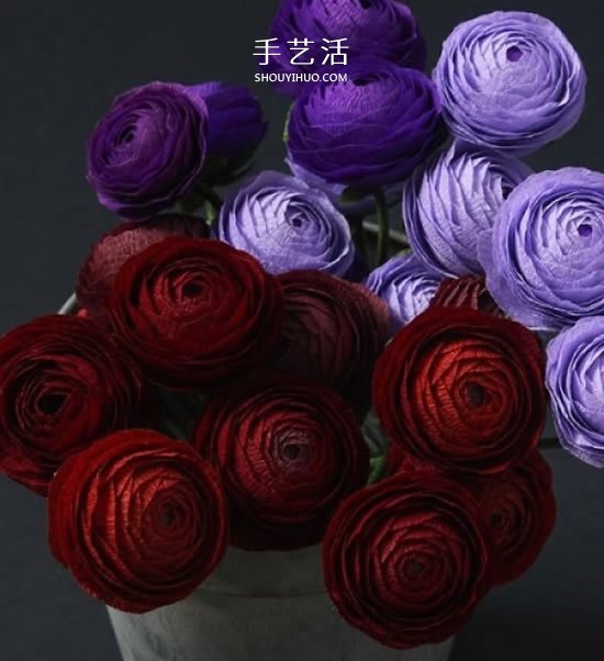 皺紋紙手工制作超美玫瑰花圖解 -  rpnrmr.com