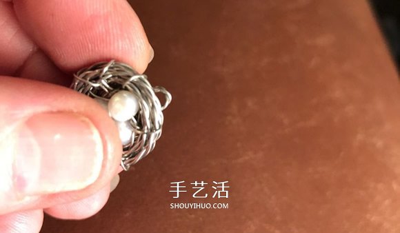 金屬絲手工制作創(chuàng)意鳥巢耳環(huán)圖解教程 -  rpnrmr.com
