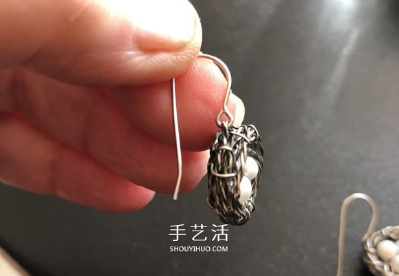 金屬絲手工制作創(chuàng)意鳥巢耳環(huán)圖解教程 -  rpnrmr.com