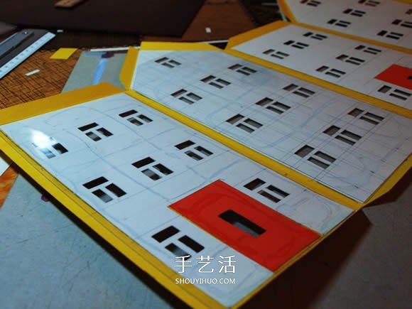 卡紙手工制作圣誕節(jié)房屋模型裝飾 -  rpnrmr.com