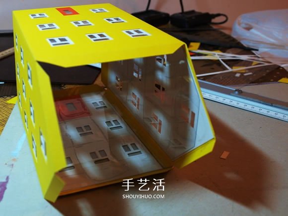 卡紙手工制作圣誕節(jié)房屋模型裝飾 -  rpnrmr.com