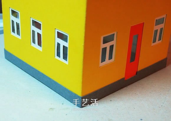 卡紙手工制作圣誕節(jié)房屋模型裝飾 -  rpnrmr.com