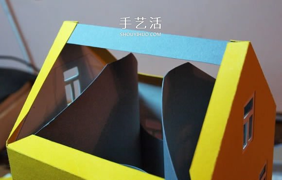 卡紙手工制作圣誕節(jié)房屋模型裝飾 -  rpnrmr.com