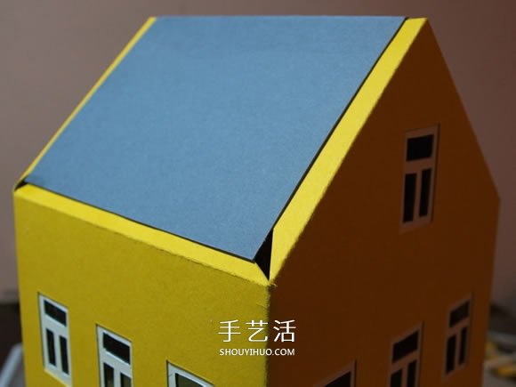 卡紙手工制作圣誕節(jié)房屋模型裝飾 -  rpnrmr.com