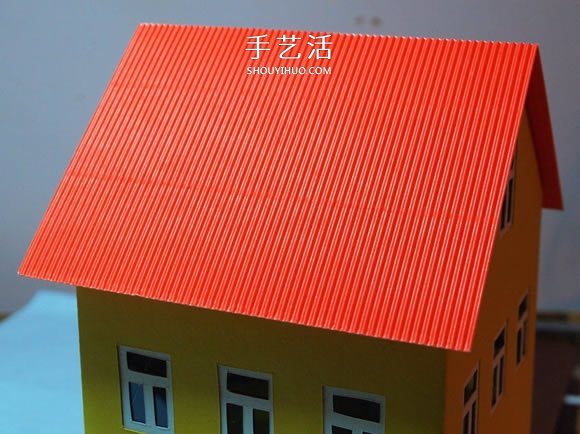 卡紙手工制作圣誕節(jié)房屋模型裝飾 -  rpnrmr.com