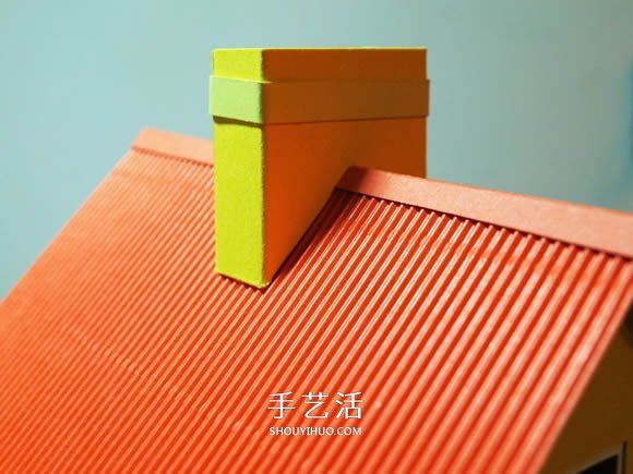 卡紙手工制作圣誕節(jié)房屋模型裝飾 -  rpnrmr.com