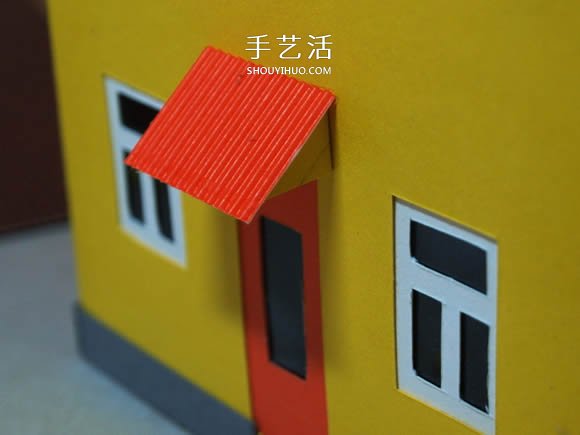 卡紙手工制作圣誕節(jié)房屋模型裝飾 -  rpnrmr.com