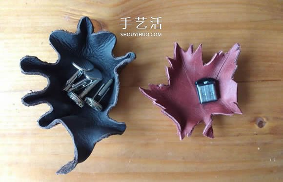 皮革手工制作樹葉碗的做法圖解 -  rpnrmr.com
