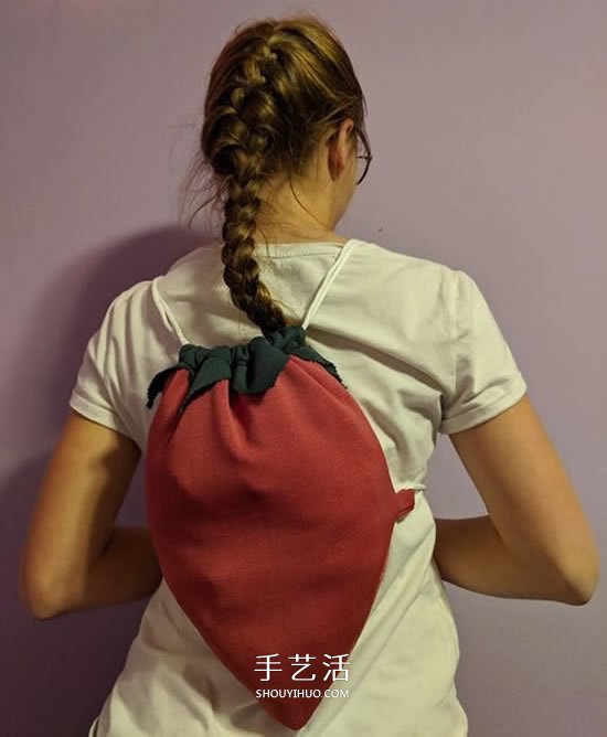 自制草莓束口袋的制作方法圖解 -  rpnrmr.com