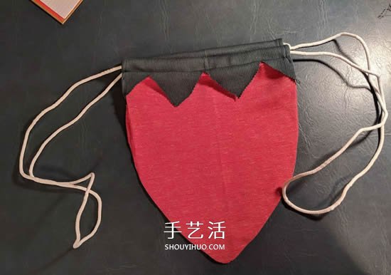 自制草莓束口袋的制作方法圖解 -  rpnrmr.com