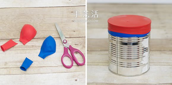 奶粉罐手工制作玩具鼓的方法教程 -  rpnrmr.com