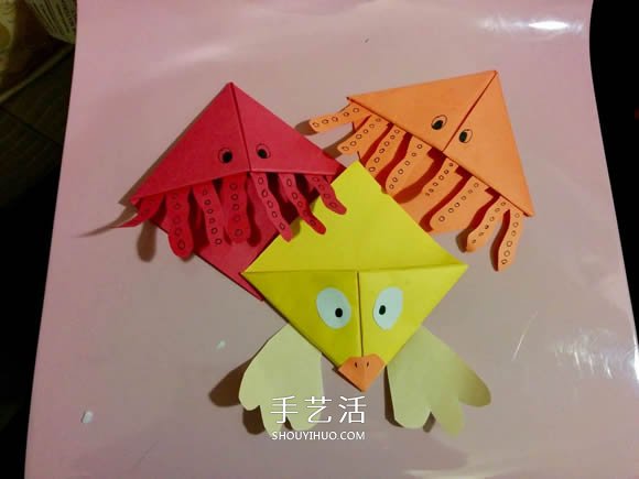 可以插在角落的水母書簽的折法圖解 -  rpnrmr.com