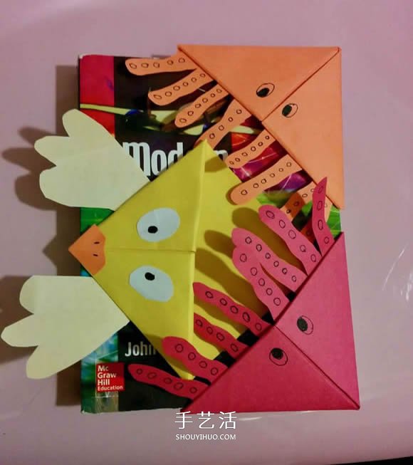 可以插在角落的水母書簽的折法圖解 -  rpnrmr.com