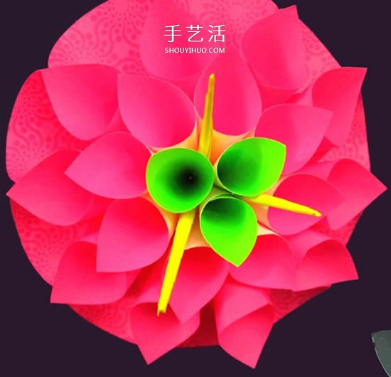 便利貼手工制作立體紙花的做法圖解 -  rpnrmr.com