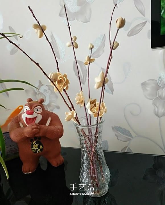 開心果殼手工制作插花裝飾品的做法 -  rpnrmr.com