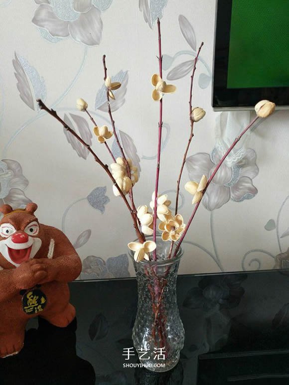 開心果殼手工制作插花裝飾品的做法 -  rpnrmr.com