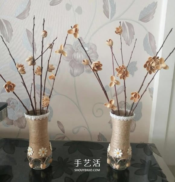 開心果殼手工制作插花裝飾品的做法 -  rpnrmr.com