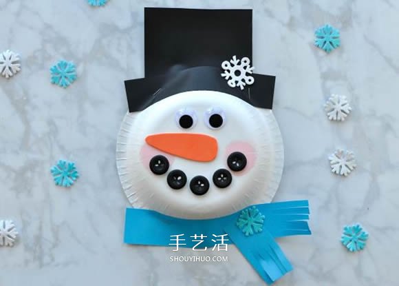 可愛紙盤雪人手工制作教程 -  rpnrmr.com