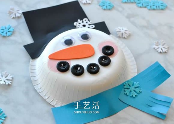 可愛紙盤雪人手工制作教程 -  rpnrmr.com