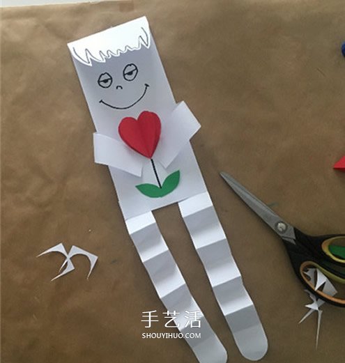 情人節(jié)表白紙片小人手工制作教程 -  rpnrmr.com