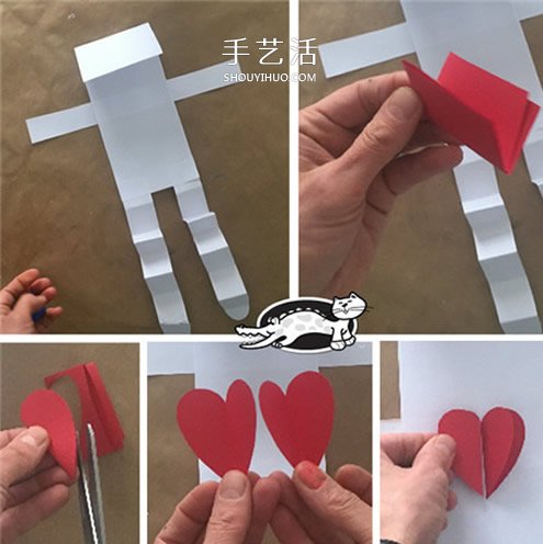情人節(jié)表白紙片小人手工制作教程 -  rpnrmr.com