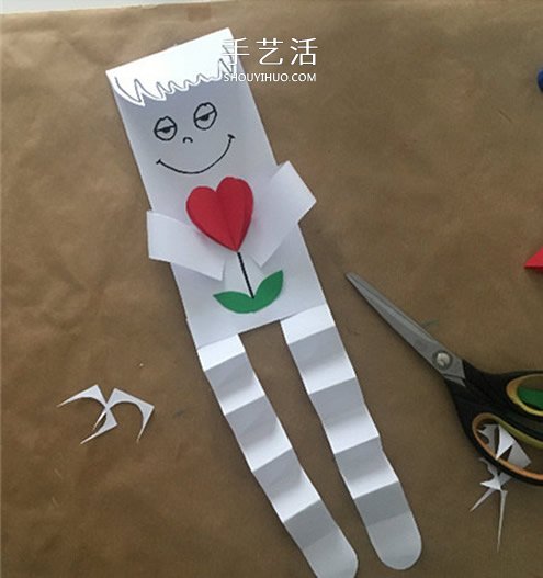情人節(jié)表白紙片小人手工制作教程 -  rpnrmr.com