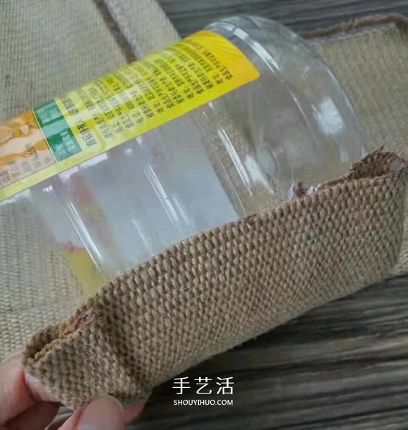 油瓶手工制作田園風花盆套的做法教程 -  rpnrmr.com