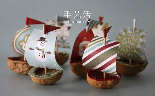 大核桃殼手工制作小帆船的方法教程 -  rpnrmr.com