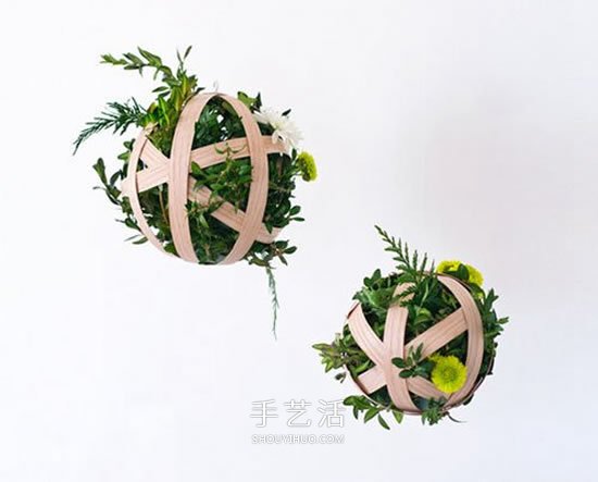 實(shí)木貼皮手工制作懸掛插花裝飾品的做法 -  rpnrmr.com