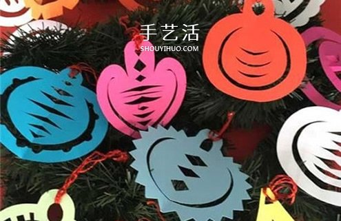 幼兒園手工剪紙圣誕球的做法圖解 -  rpnrmr.com