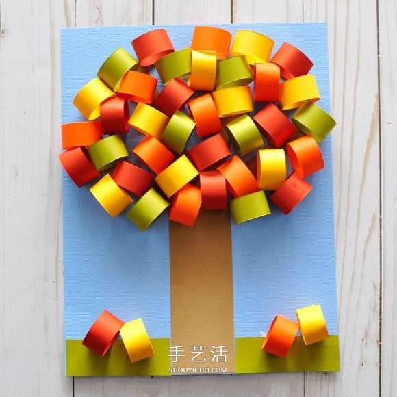 立體的秋天大樹手工制作圖解教程 -  rpnrmr.com