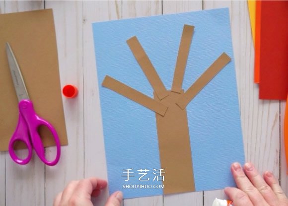 立體的秋天大樹手工制作圖解教程 -  rpnrmr.com