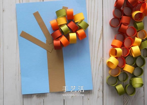 立體的秋天大樹手工制作圖解教程 -  rpnrmr.com