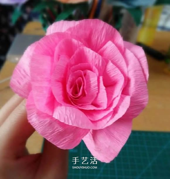 皺紋紙手工制作美麗紙花的做法圖解 -  rpnrmr.com