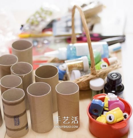 衛(wèi)生紙筒手工制作毛毛蟲筆筒的做法 -  rpnrmr.com