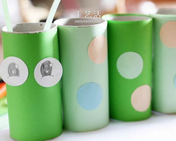 衛(wèi)生紙筒手工制作毛毛蟲筆筒的做法 -  rpnrmr.com