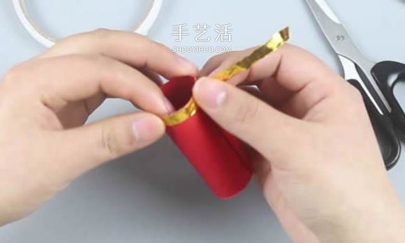 卡紙手工制作一串爆竹裝飾的做法 -  rpnrmr.com