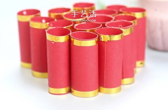 卡紙手工制作一串爆竹裝飾的做法 -  rpnrmr.com