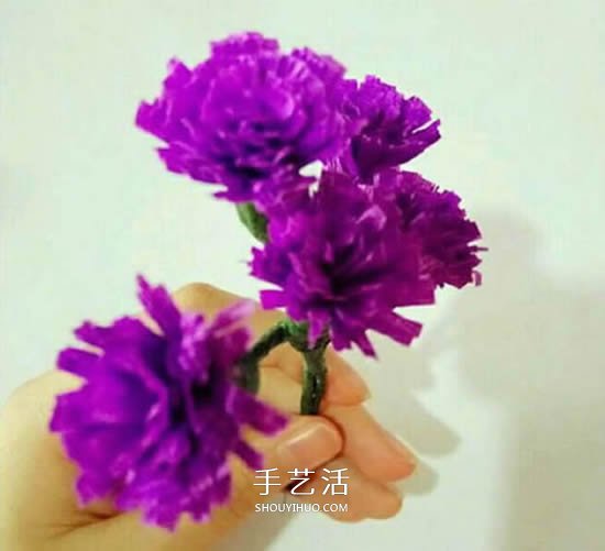 皺紋紙手工制作情人節(jié)勿忘我花的做法 -  rpnrmr.com